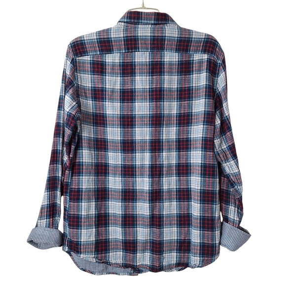 Banana Republic Men Sz M Standard Fit Cotton‎ Plaid Gingham Button Down Shirt - Picture 3 of 13